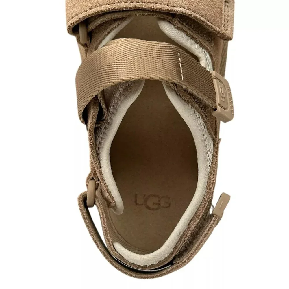 UGG Youth Girl's/Boy's GoldenCoast Slingback Sandal‎ Size 4 Tan/Brown Adjustable